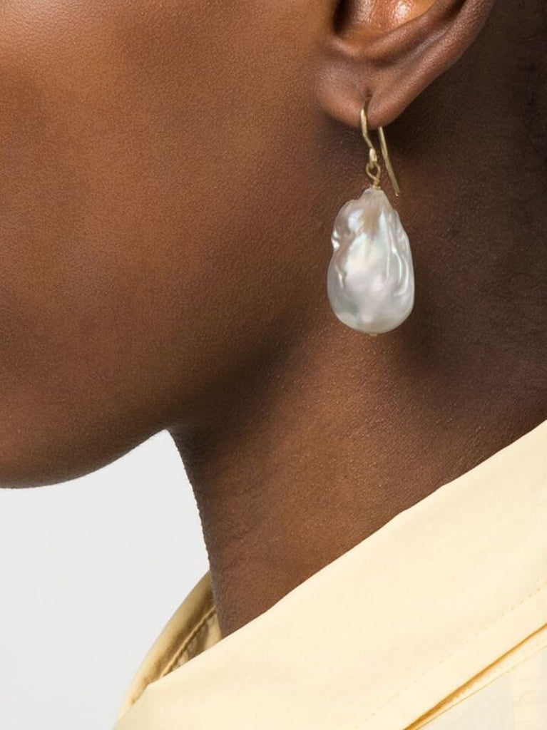 Gold-tone Pearl Drop Earrings