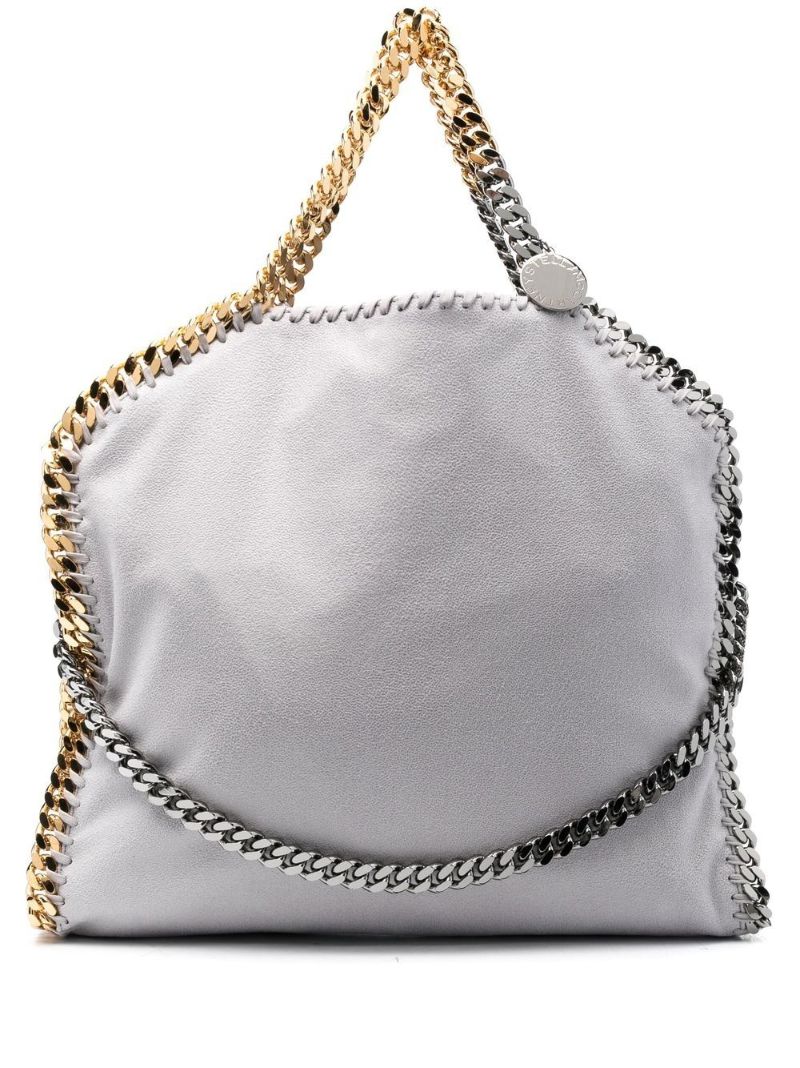 Grey Falabella Foldover Tote Bag