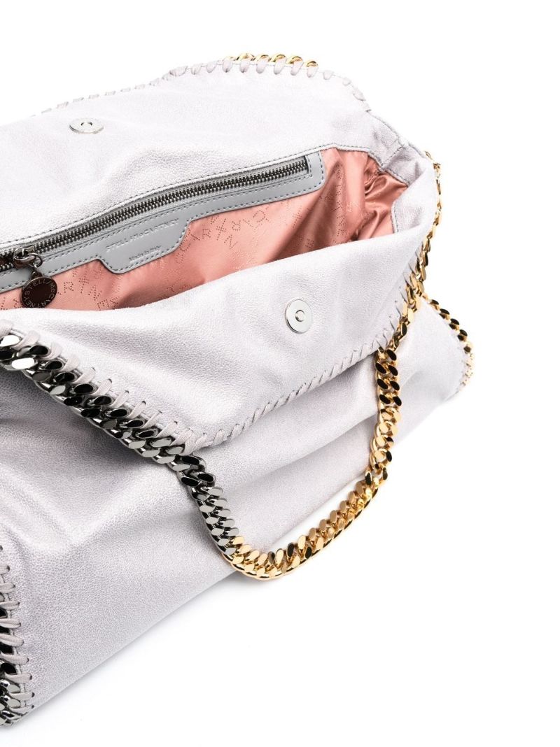Grey Falabella Foldover Tote Bag