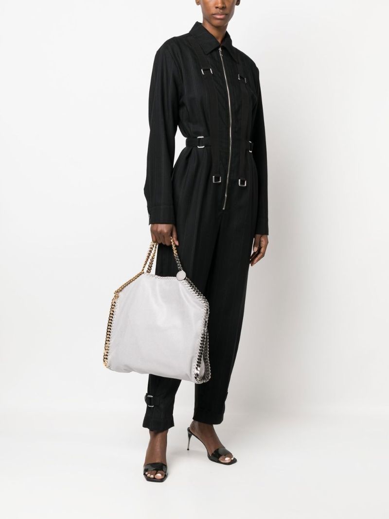 Grey Falabella Foldover Tote Bag