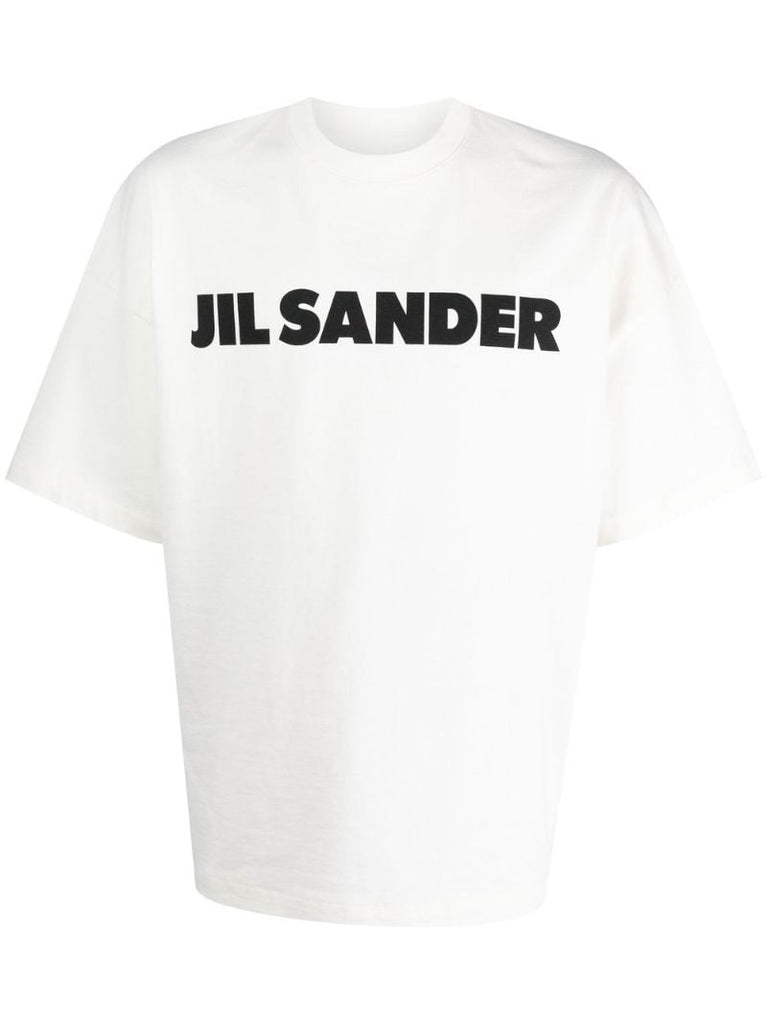White Logo Cotton T-shirt