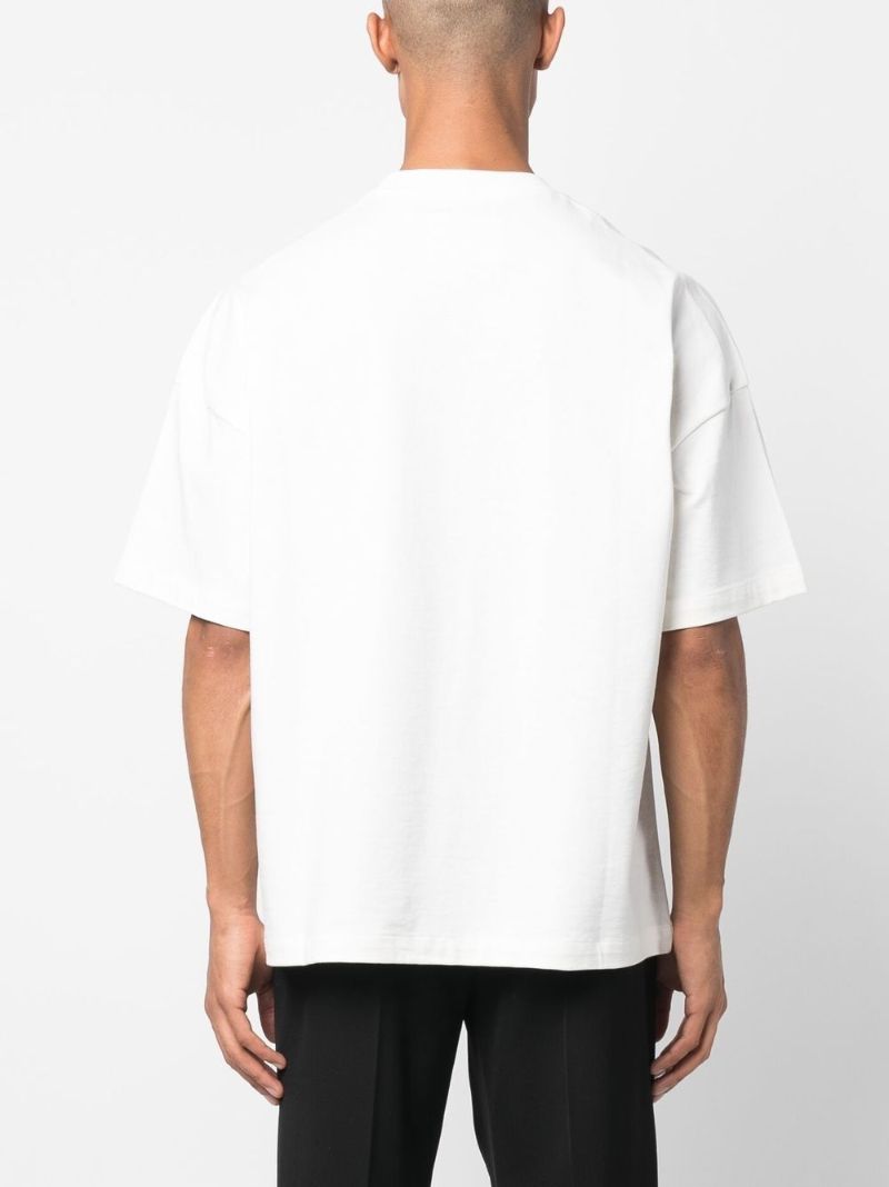 White Logo Cotton T-shirt