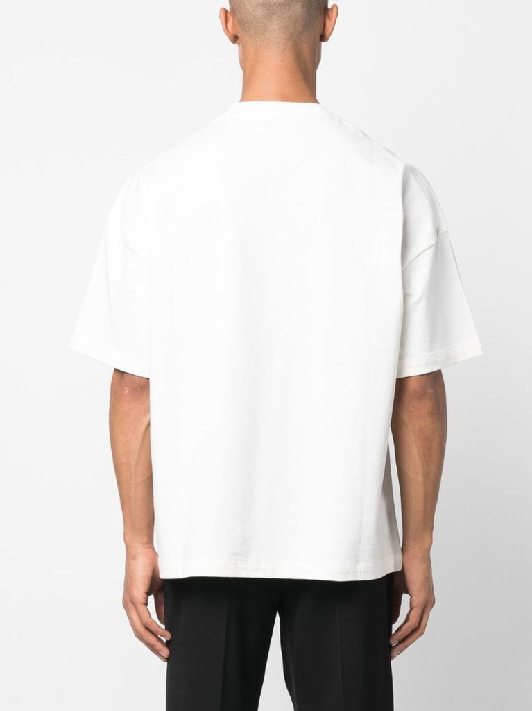 White Logo Cotton T-shirt