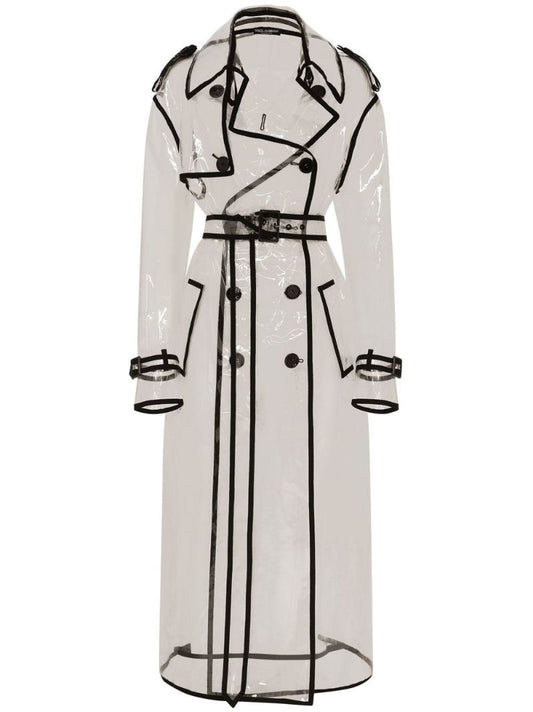 Black Kim Transparent Design Trench Coat