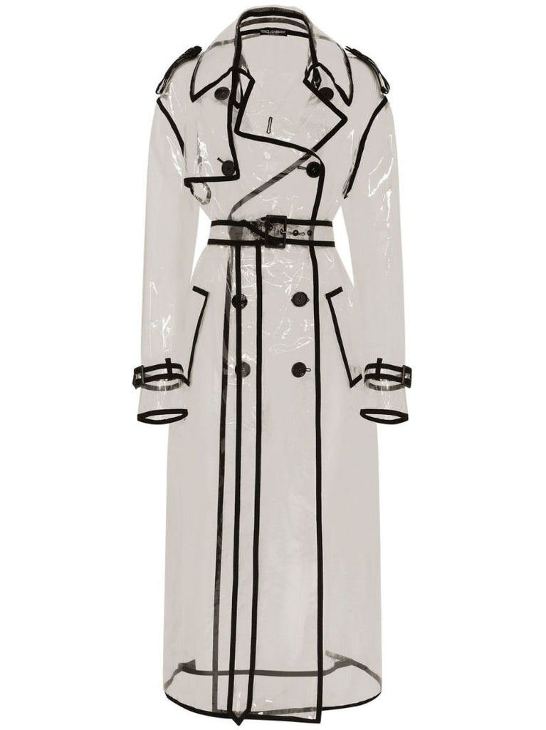 Black Kim Transparent Design Trench Coat
