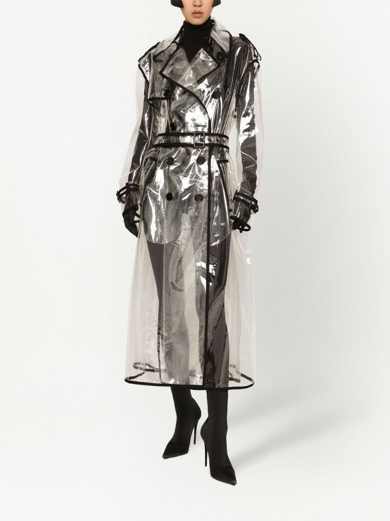 Black Kim Transparent Design Trench Coat