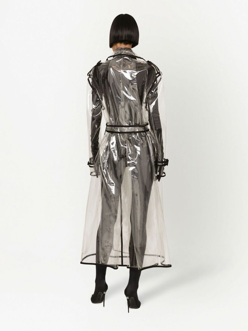 Black Kim Transparent Design Trench Coat