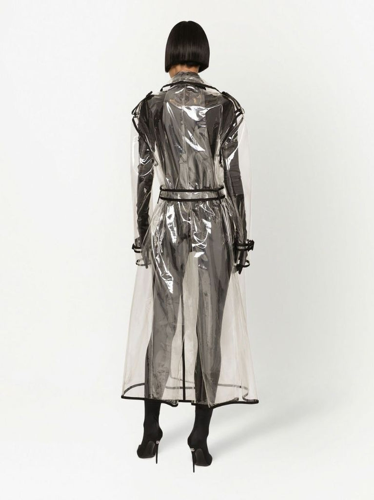 Black Kim Transparent Design Trench Coat