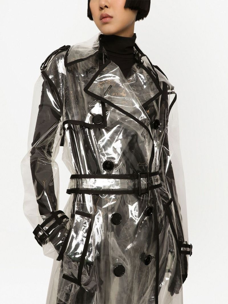 Black Kim Transparent Design Trench Coat