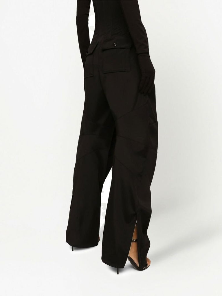 Black Number-patch Strapless Jumpsuit