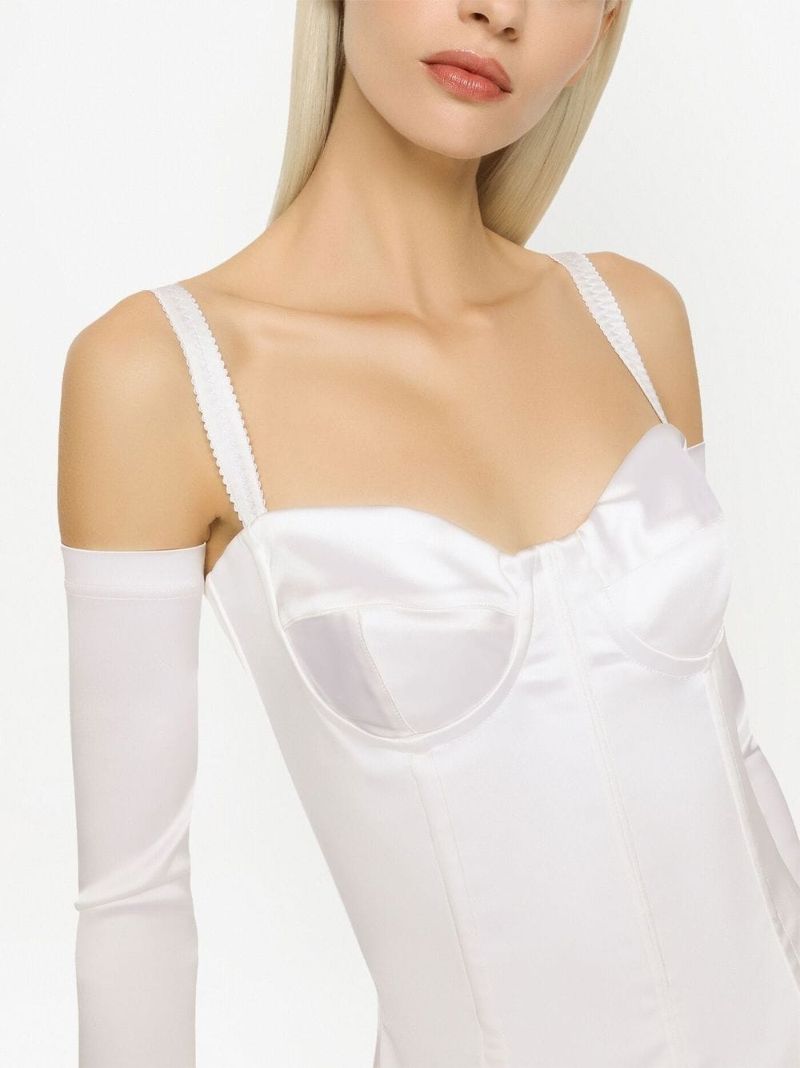 White Bustier Mini Dress