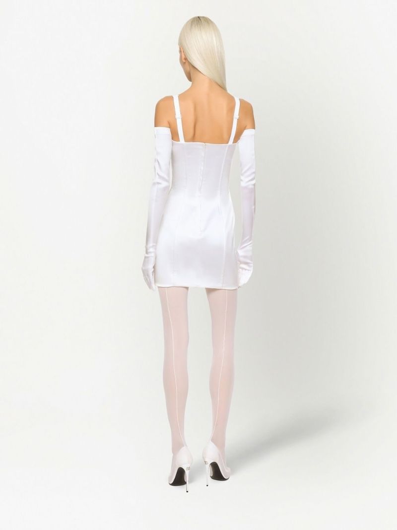 White Bustier Mini Dress
