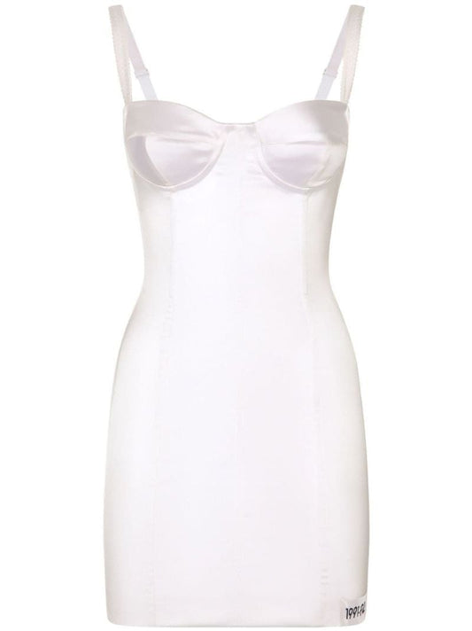 White Bustier Mini Dress