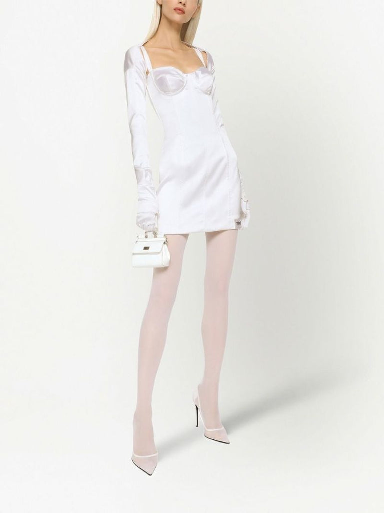 White Bustier Mini Dress