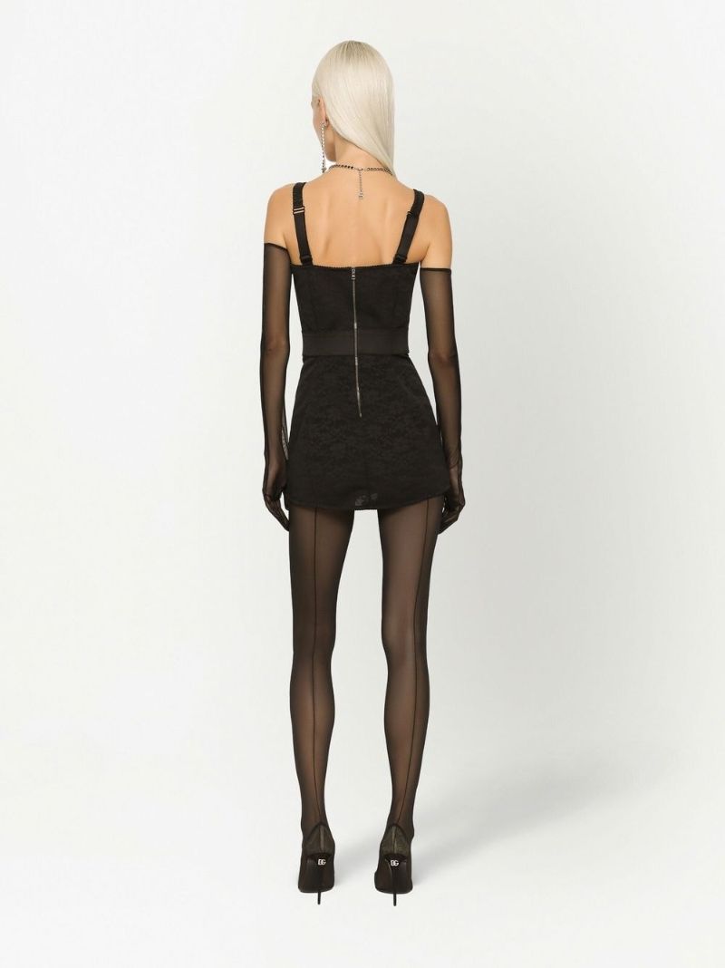 Black Panelled Mini Dress