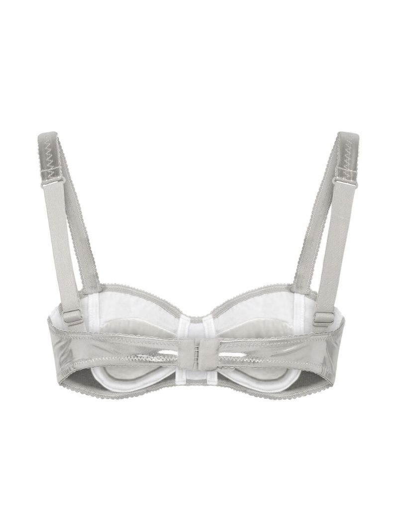 Silver-tone Balconette Bra
