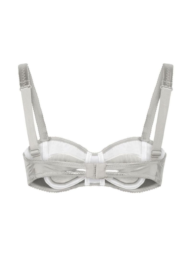 Silver-tone Balconette Bra
