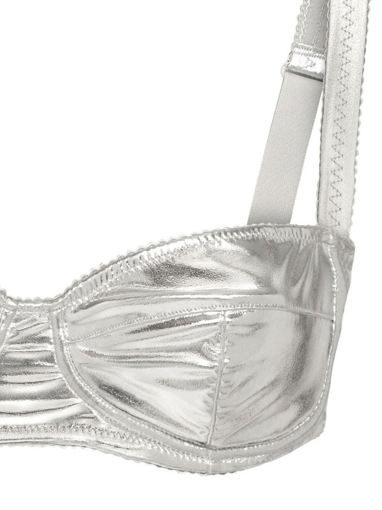 Silver-tone Balconette Bra
