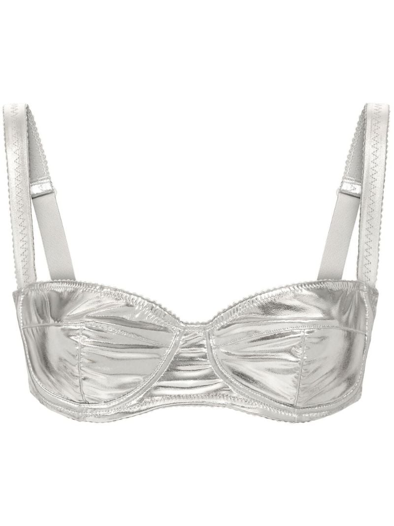 Silver-tone Balconette Bra