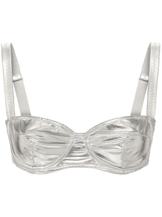 Silver-tone Balconette Bra