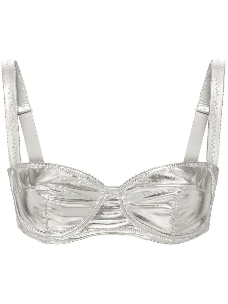 Silver-tone Balconette Bra
