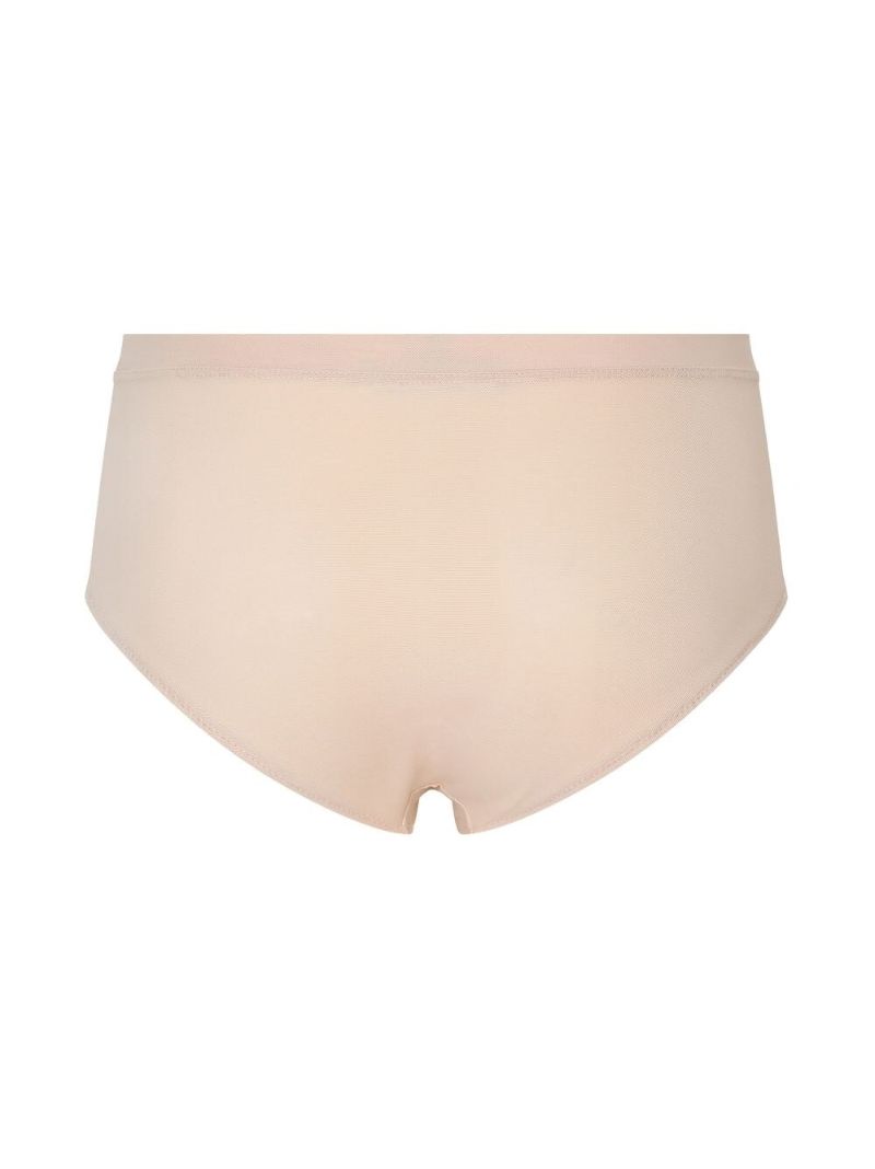 X Kim Kardashian Neutral Mid-rise Mesh Briefs