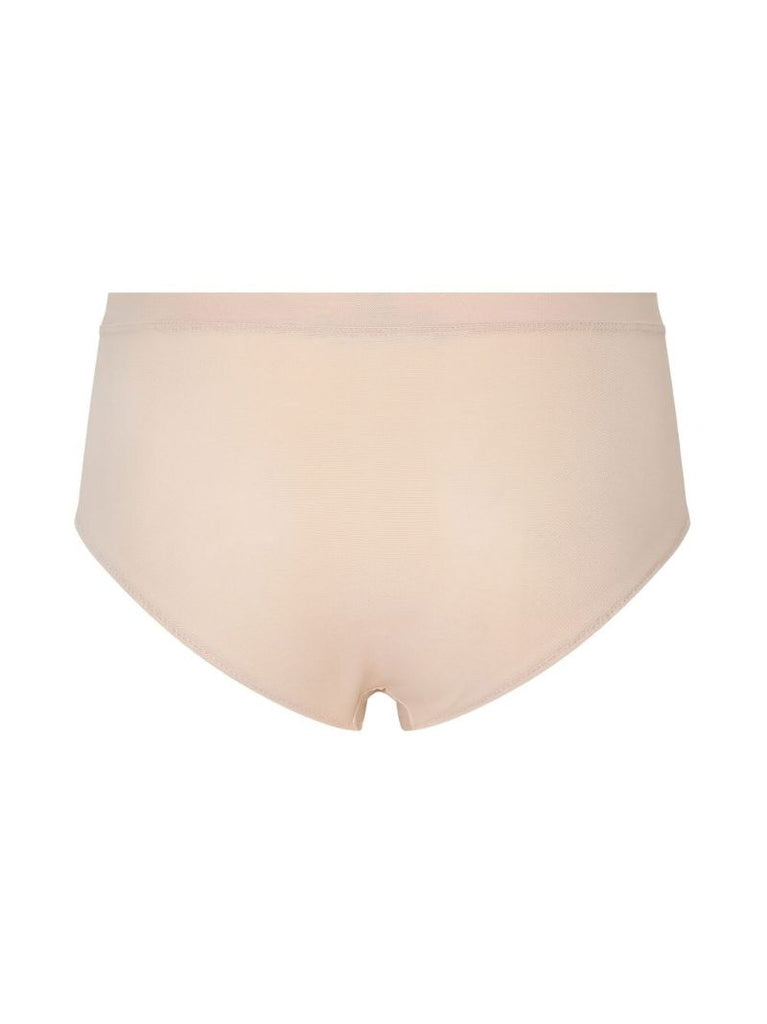 X Kim Kardashian Neutral Mid-rise Mesh Briefs