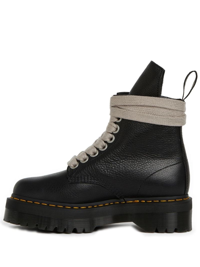 Black X Dr. Martens Leather Ankle Boots