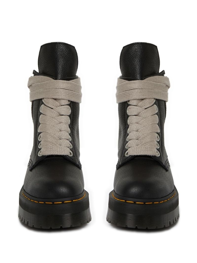 Black X Dr. Martens Leather Ankle Boots