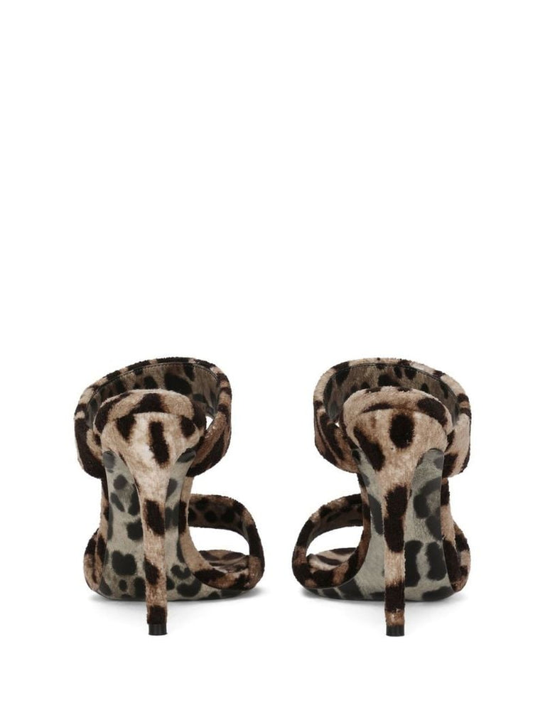 Brown Leopard Print Mules