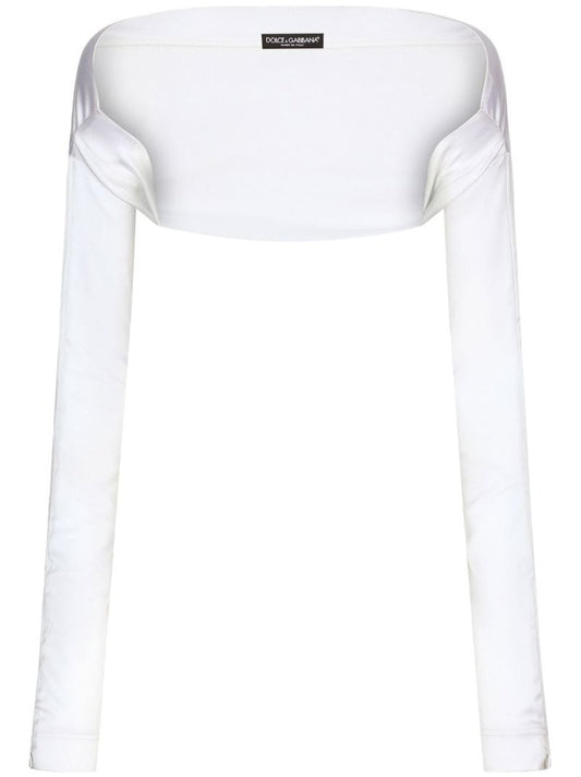 White Satin Finish Bolero