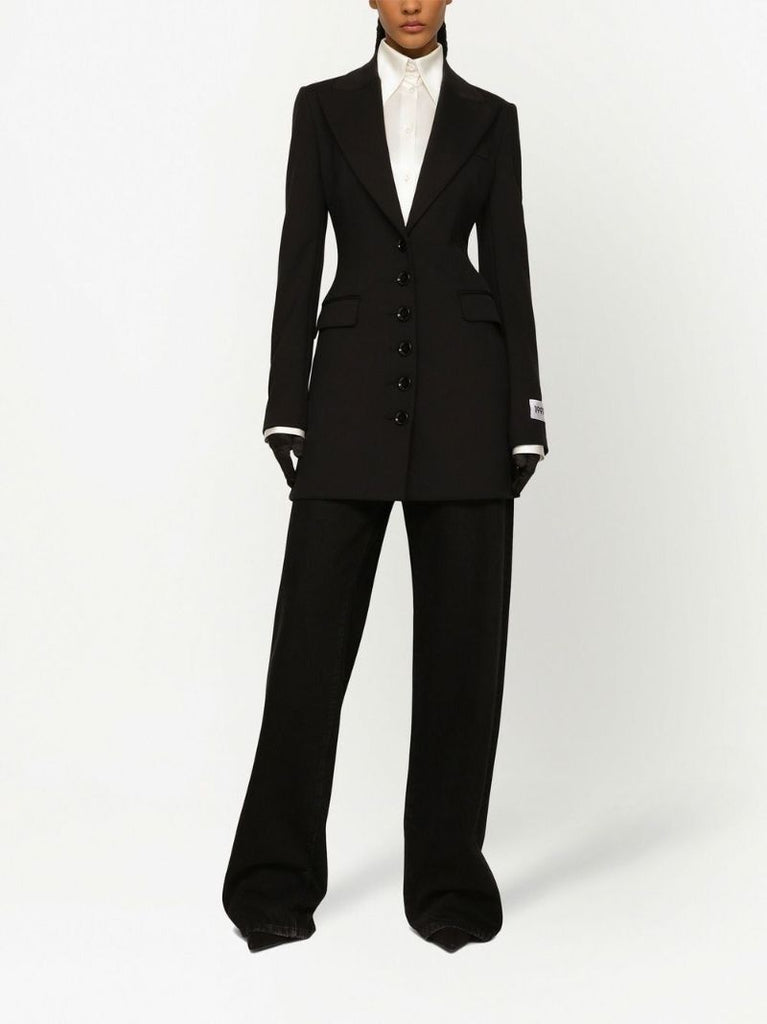 Black Peak Lapel Blazer