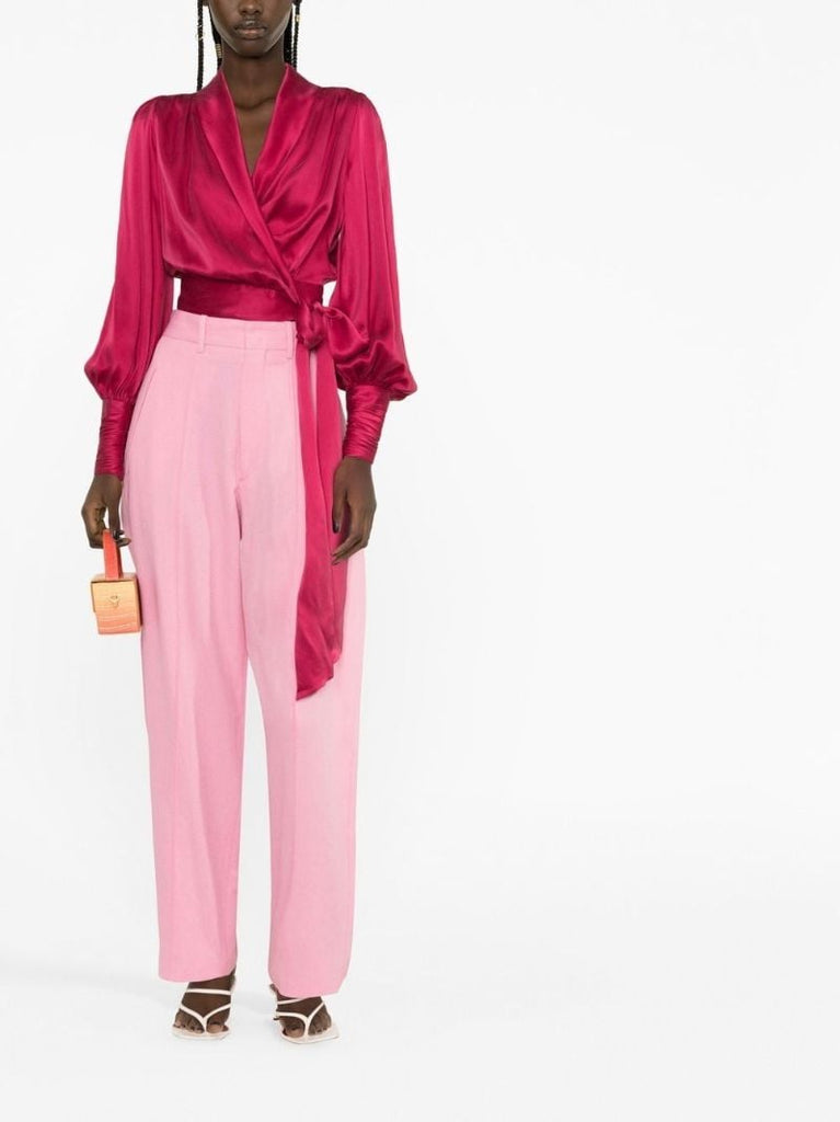 Pink Straight-leg Trousers