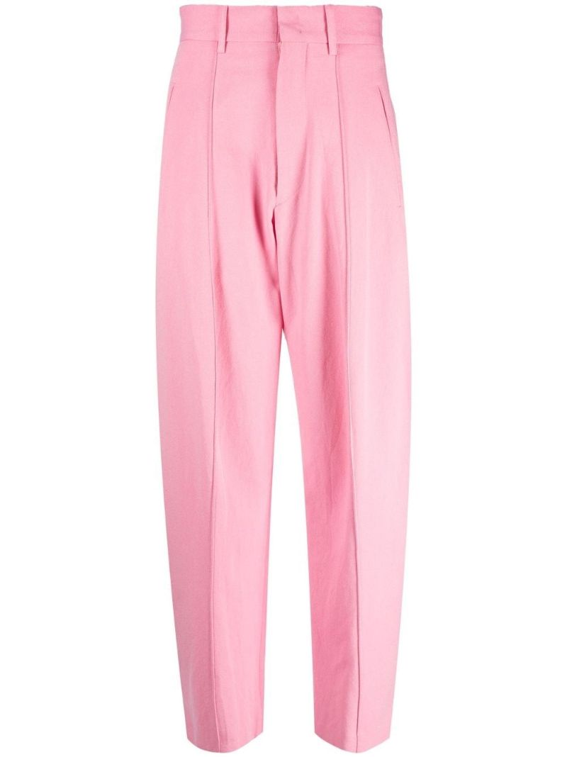Pink Straight-leg Trousers