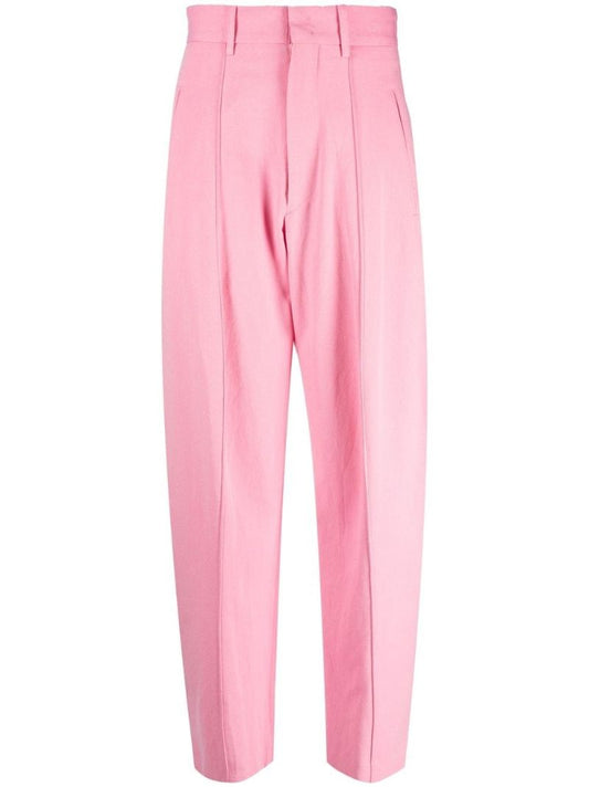 Pink Straight-leg Trousers