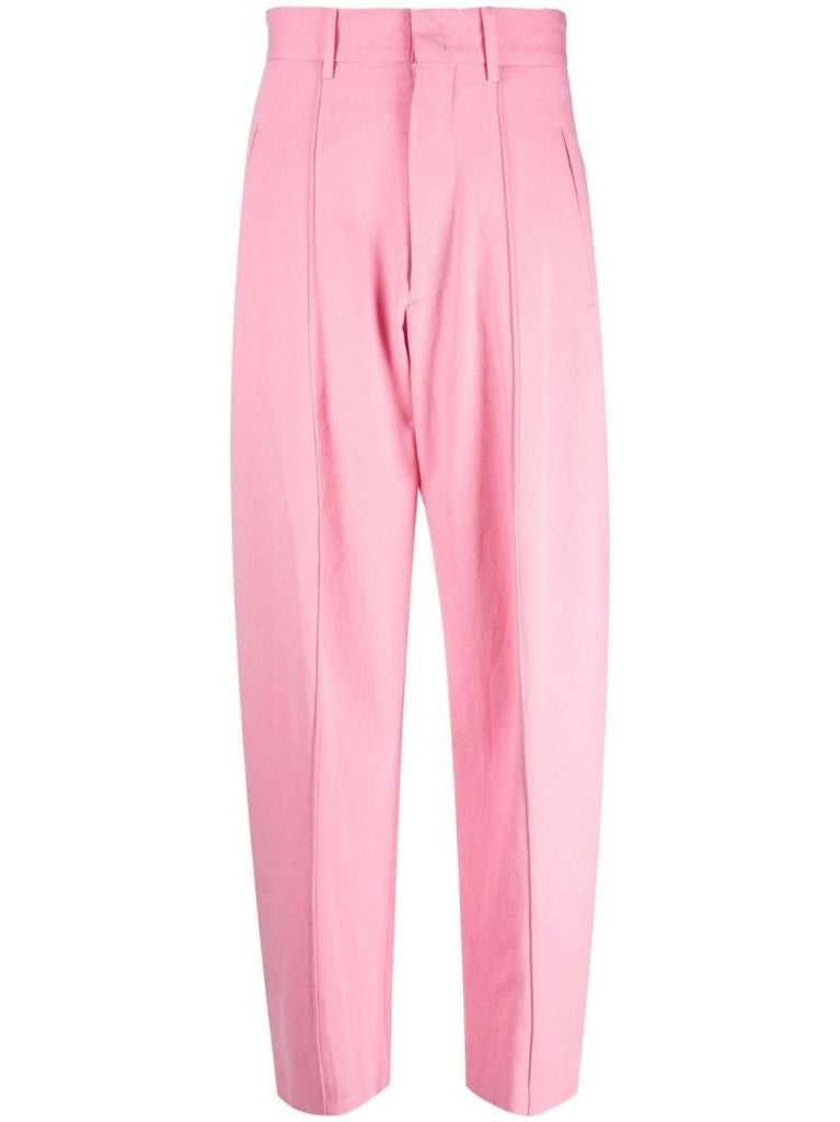 Pink Straight-leg Trousers