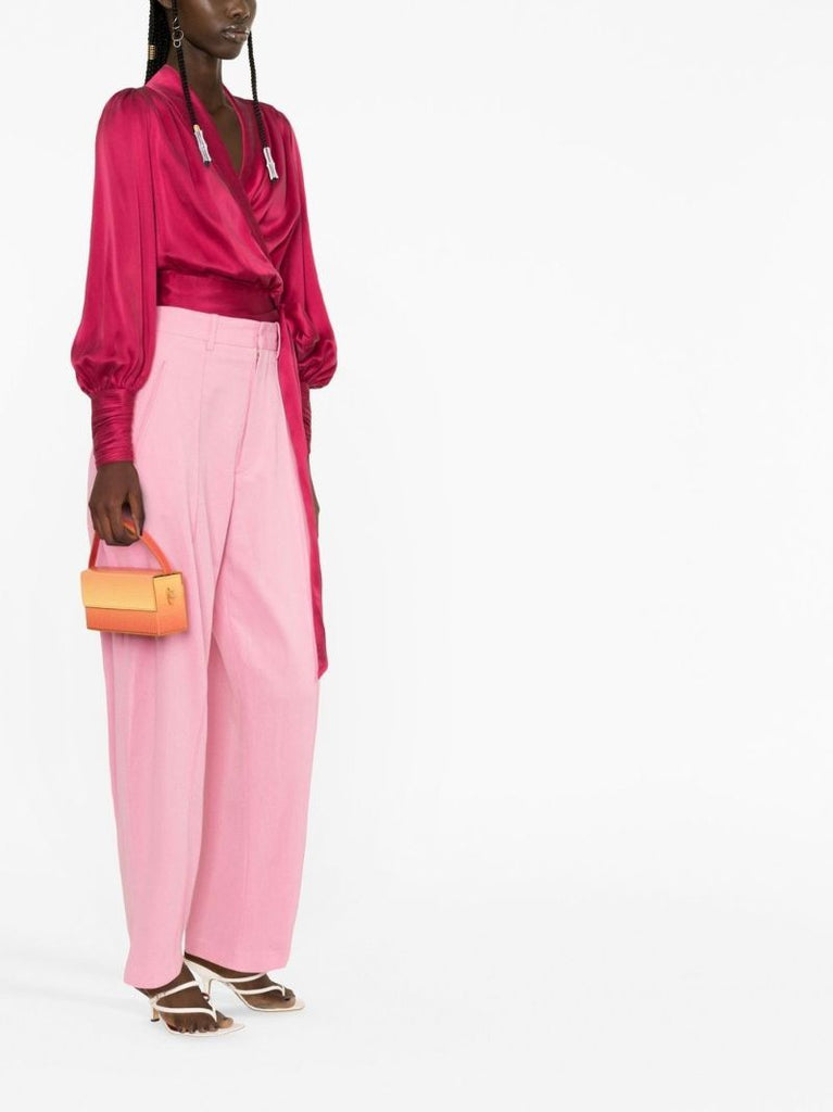 Pink Straight-leg Trousers