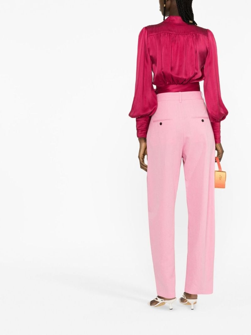 Pink Straight-leg Trousers
