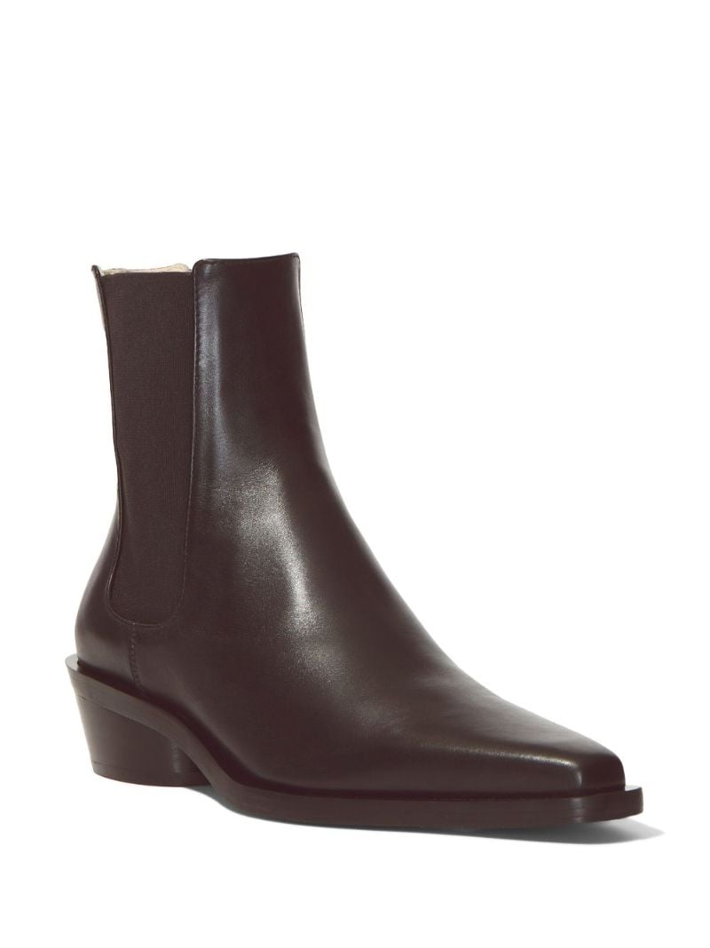 Brown Bronco Leather Ankle Boots