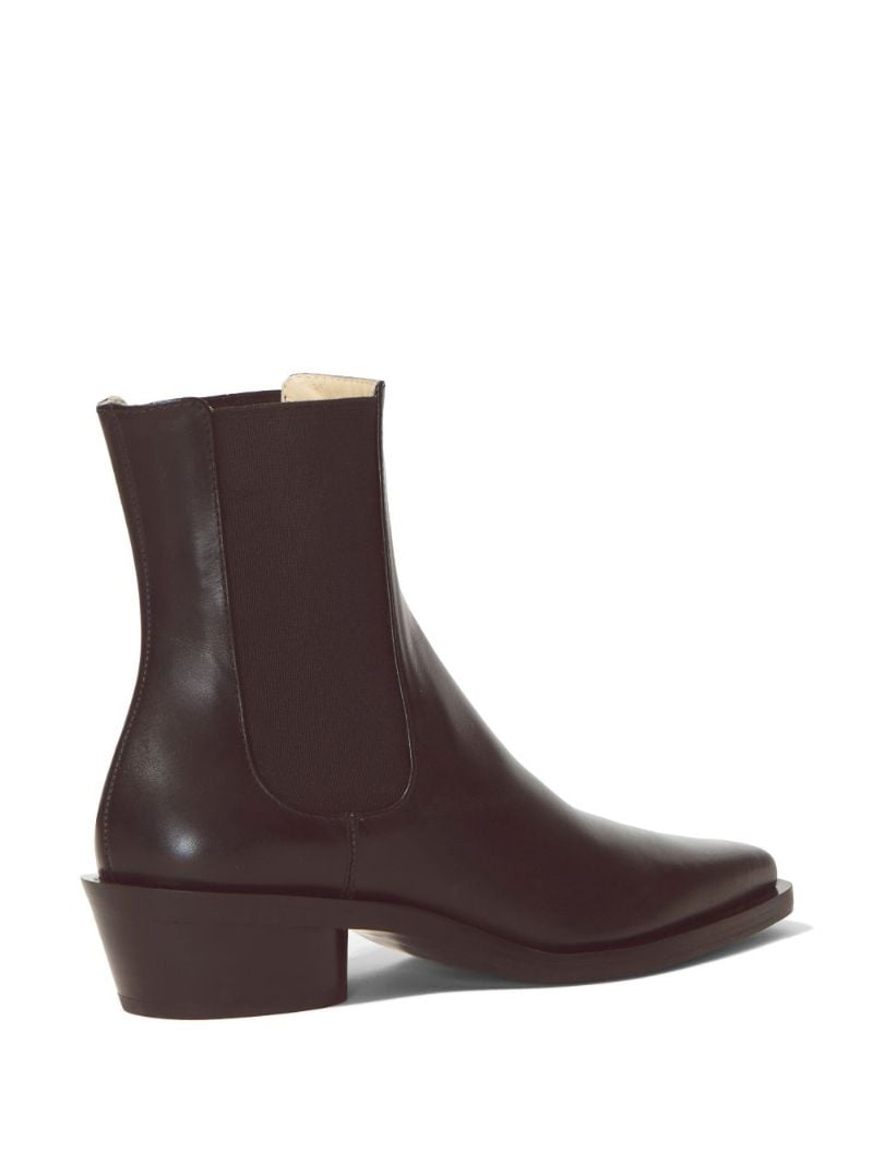 Brown Bronco Leather Ankle Boots