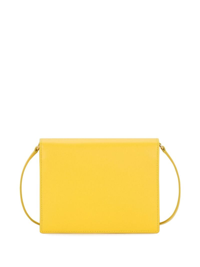 Yellow Dg Logo Leather Crossbody Bag