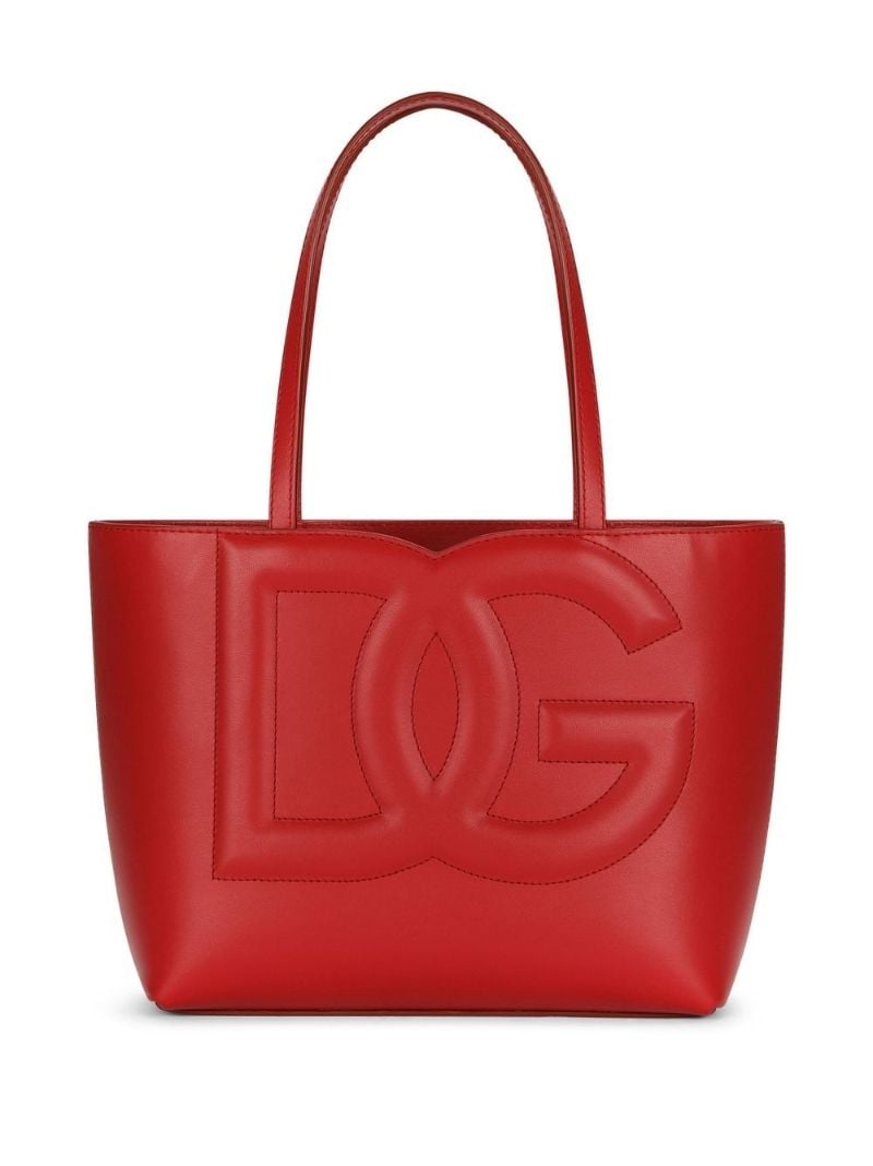 Red Dg Logo Small Tote Bag