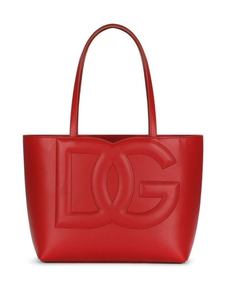 Red Dg Logo Small Tote Bag