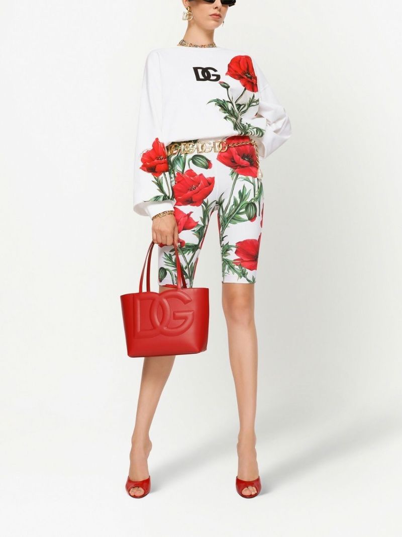 Red Dg Logo Small Tote Bag