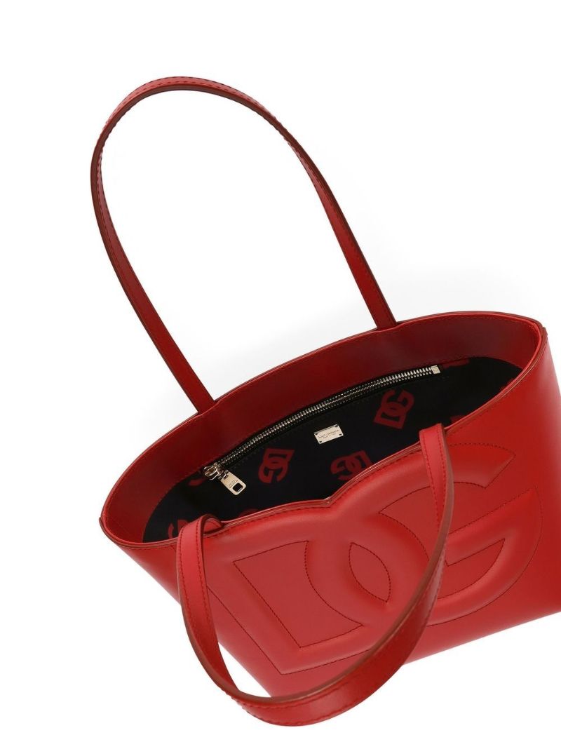 Red Dg Logo Small Tote Bag
