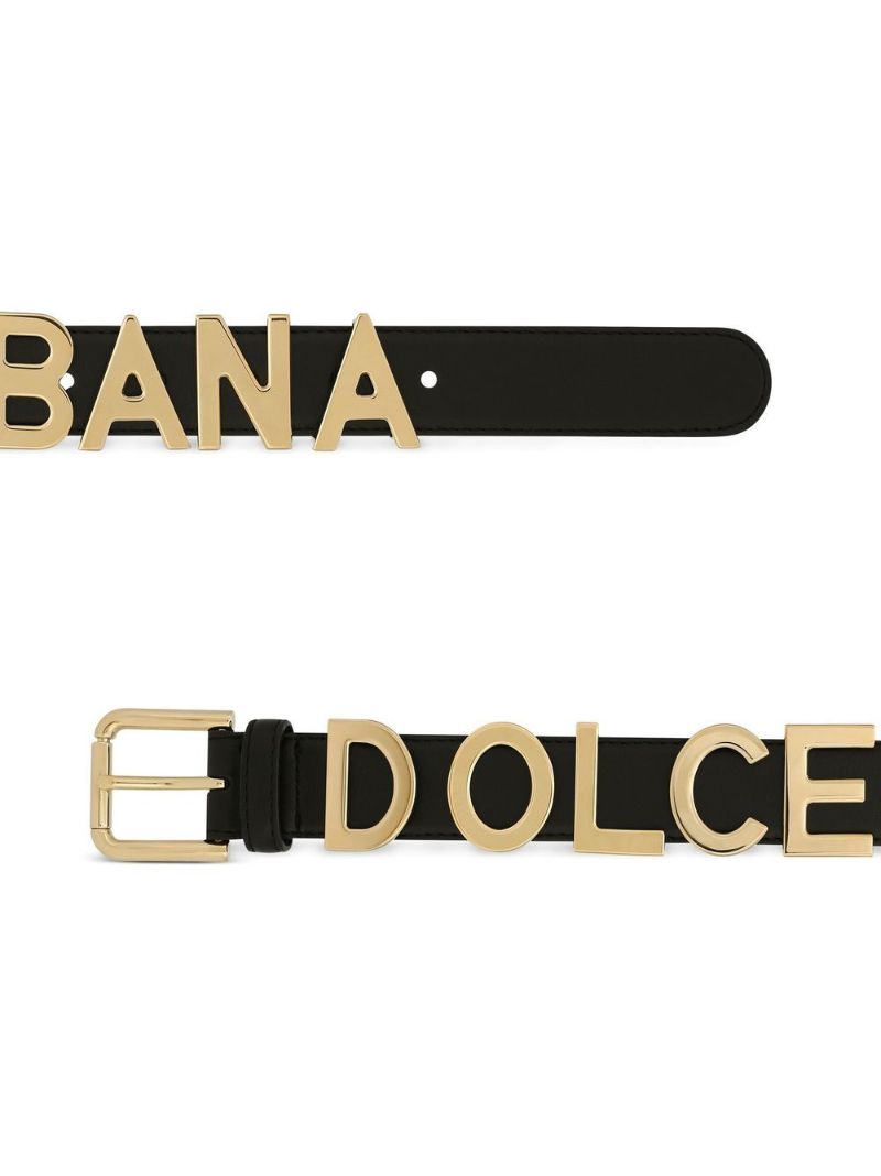X Kim Kardashian Black Logo Leather Belt