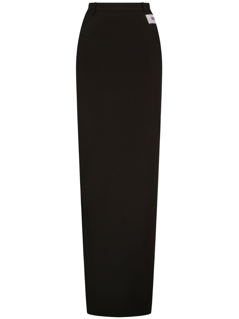 Black Side-slit Maxi Skirt