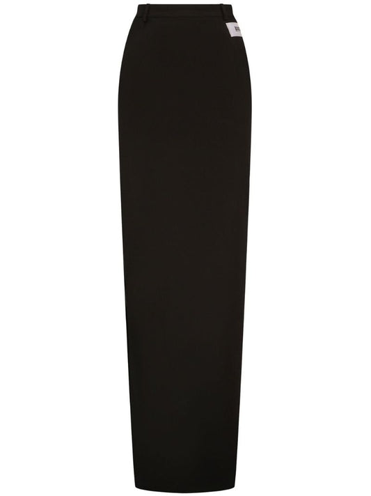 Black Side-slit Maxi Skirt