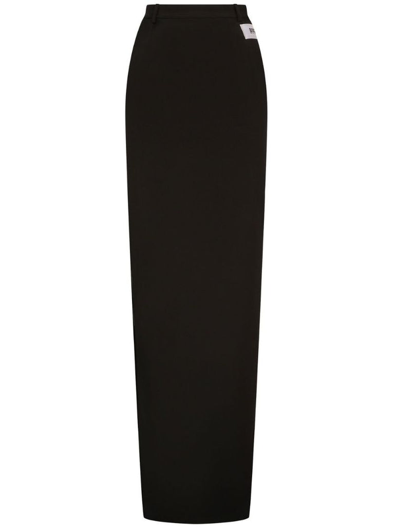 Black Side-slit Maxi Skirt
