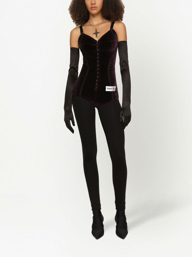 X Kim Kardashian Red Velvet Corset Bodysuit